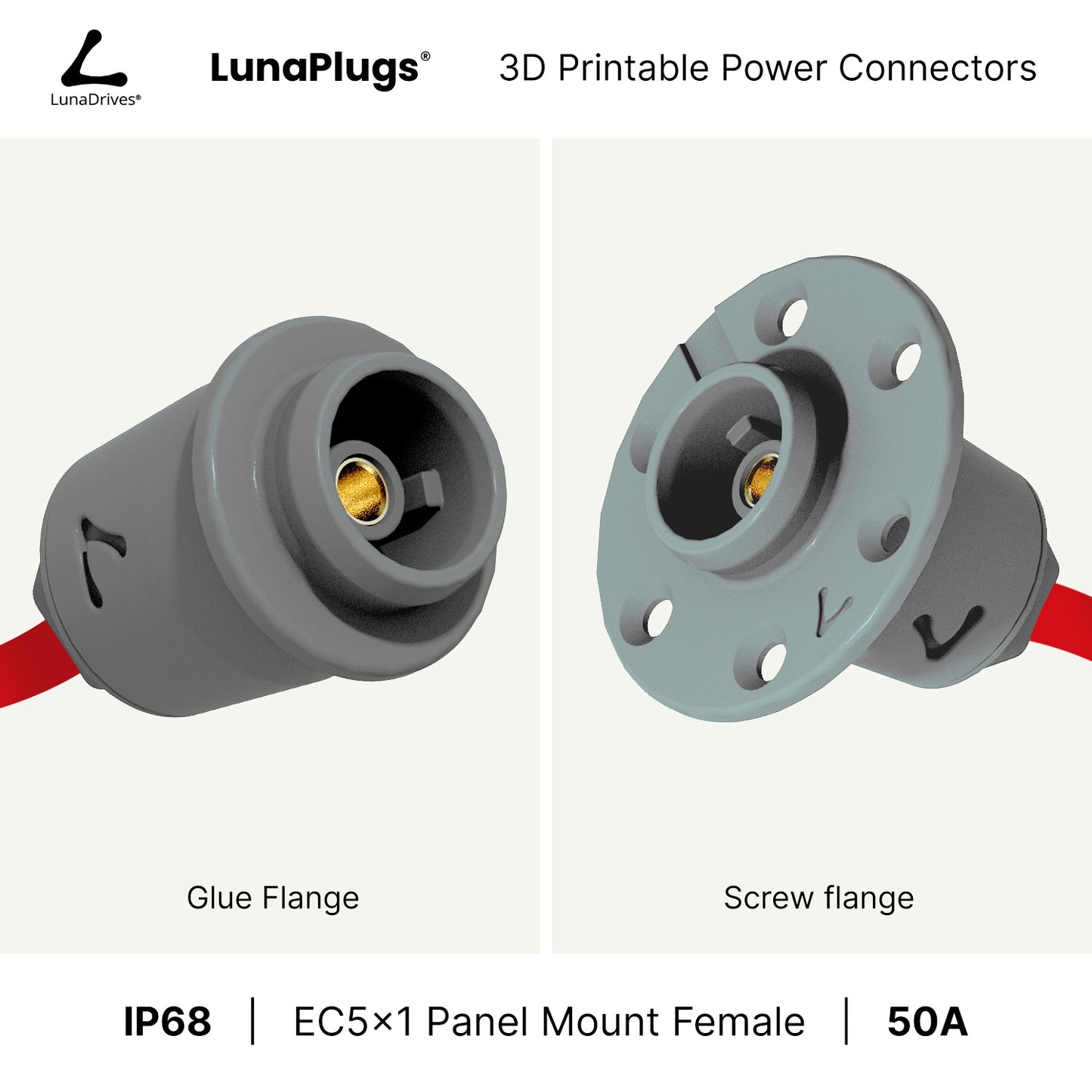 EC5x1 - 50 Amps, IP68 - Full Set - LunaDrives®